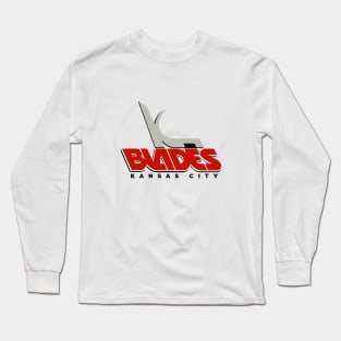 Retro Kansas City Blades IHL Hockey 1190 Long Sleeve T-Shirt